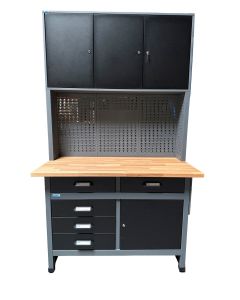 L-Träger groß für freistehende Montage von Lochwand und Hängeschrank, H. 60 cm, Hellgrau Modell 1949