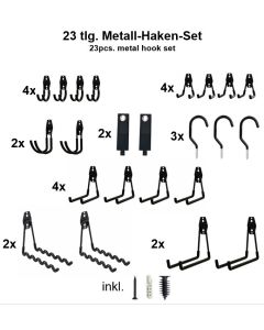 Küpper Wandhaken-Sortiment 23-teilig, Schwarz, Metall