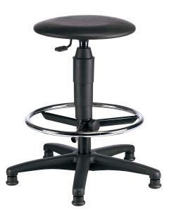 Topstar Werkstattstuhl "Tec 60 Counter",  schwarz, Kunstleder, Modell 72260D10T