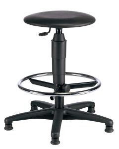 Topstar Werkstattstuhl "Tec 60 Counter",  schwarz, Kunstleder, Modell 72260D10T