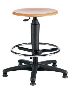 Topstar Werkstattstuhl "Tec 60 Counter", schwarz, Holz, Modell 72260H01T