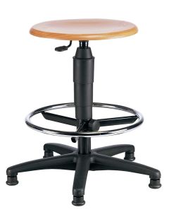 Topstar Werkstattstuhl "Tec 60 Counter", schwarz, Holz, Modell 72260H01T