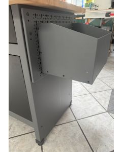 Küpper Abfallbox groß, seitlicher Mülleimer für Werkbank & Lochwand