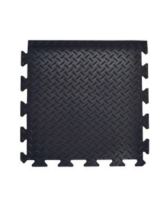 Arbeitsplatzfliesen "Deckplate Connect", 50 x 50 cm, Endstück, schwarz, Modell DP010009