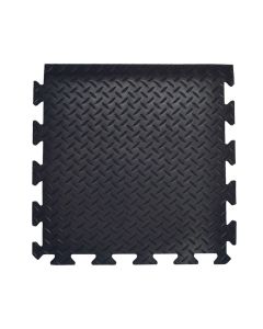 Arbeitsplatzfliesen "Deckplate Connect", 50 x 50 cm, Endstück, schwarz, Modell DP010009