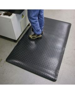 Arbeitsplatzmatte "Deckplate", 0,9 x 3 m, schwarz, Modell DP010903
